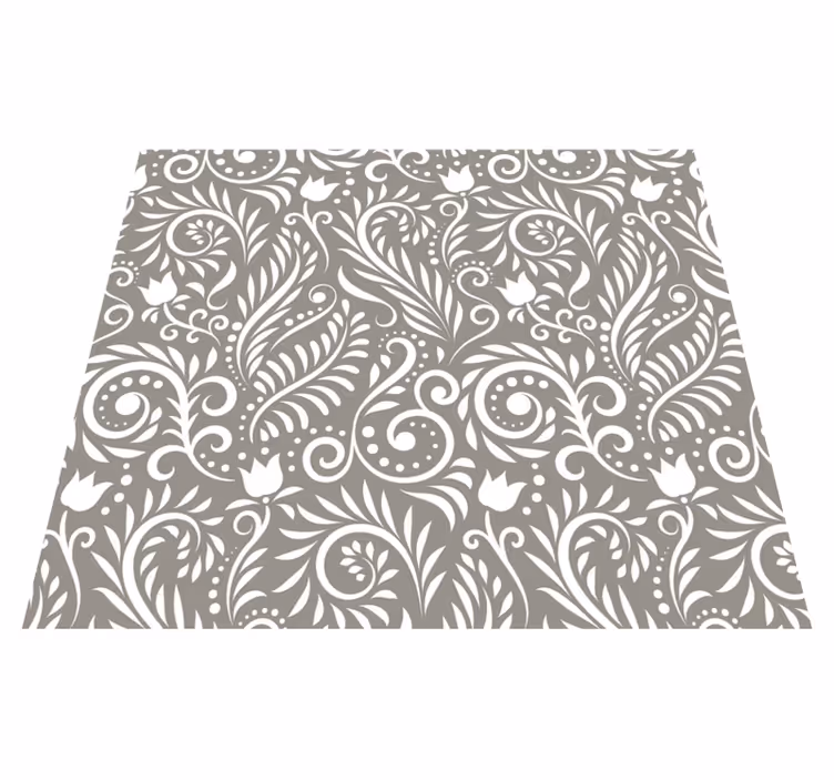 Tapis vinyle plantes élégance cachemire - TenStickers