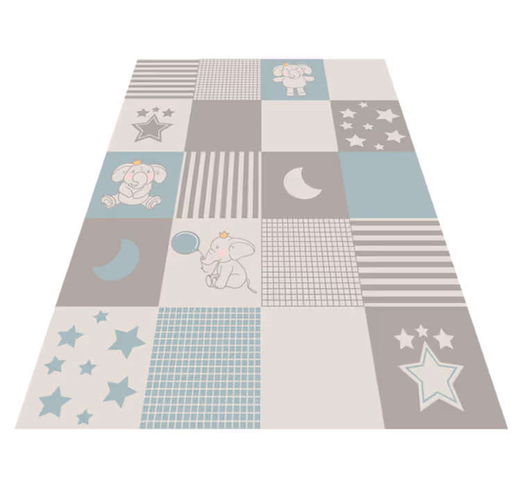 Tapis vinyle bébé pépinière de patchwork - TenStickers