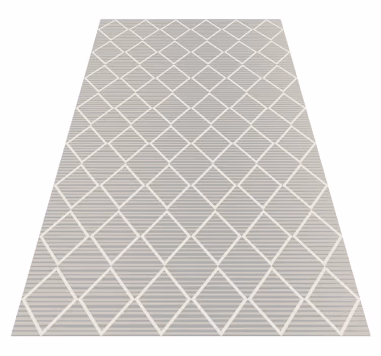 Tapis vinyle salon surface à motif diamant - TenStickers