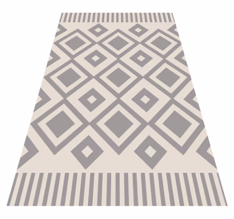 Tapis vinyle géométrique formes grises élégantes - TenStickers