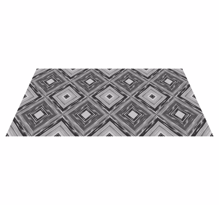 Tapis vinyle géométrique illusion de diamant - TenStickers