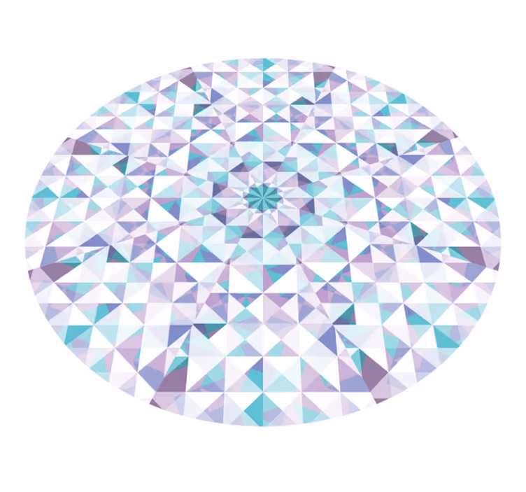 Tapis vinyle géométrique kaléidoscope - TenStickers