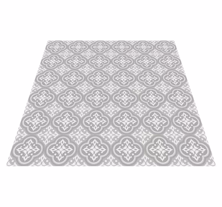Tapis lino cuisine carreaux de ciment portugais gris - TenStickers