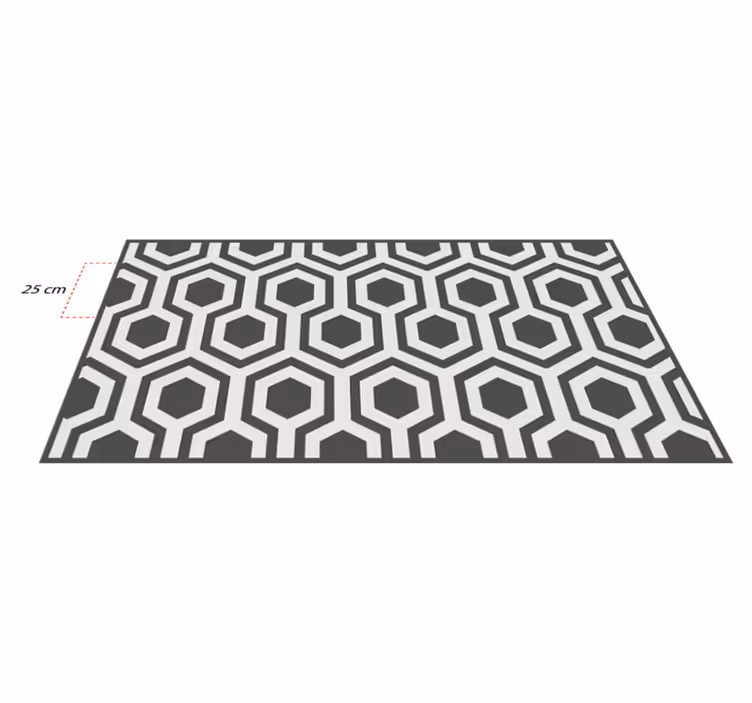 Tapis de cuisine géométrique motifs hexagonaux - TenStickers
