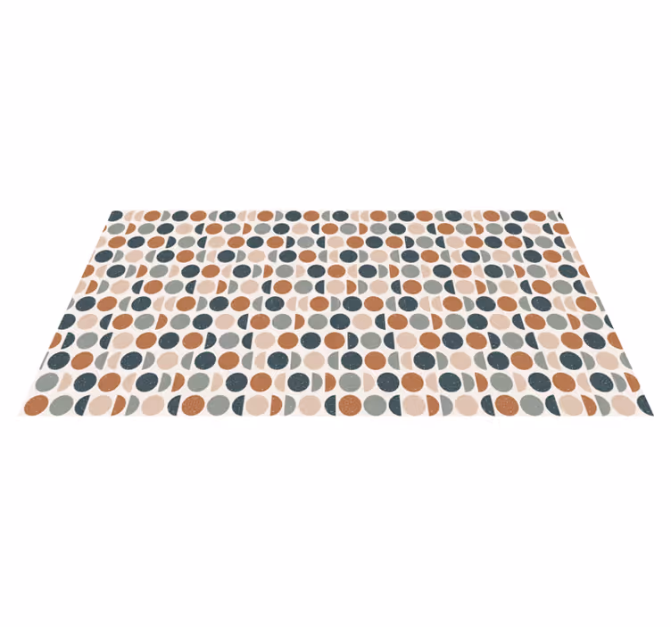 Tapis vinyle géométrique motif de points rétro - TenStickers