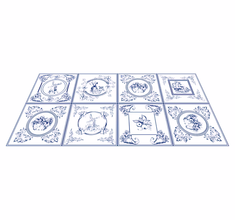 Tapis vinyle carreaux de ciment l'élégance de la porcelaine - TenStickers