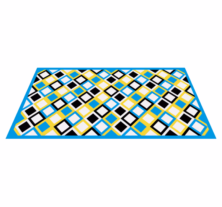 Tapis vinyle géométrique géométrie en losanges - TenStickers