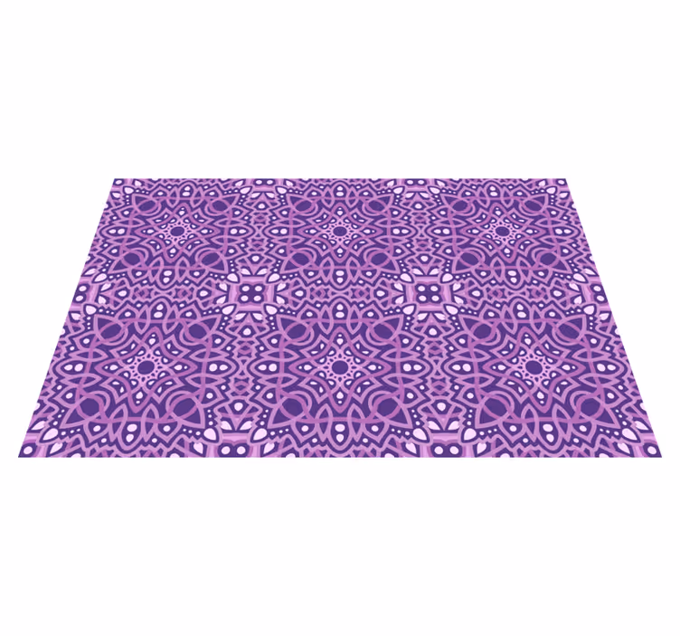 Tapis vinyle mandala Tuiles violettes de mandala - TenStickers