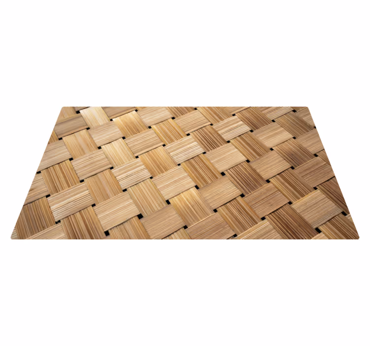 Tapis vinyle motif vinylee en bambou naturel - TenStickers