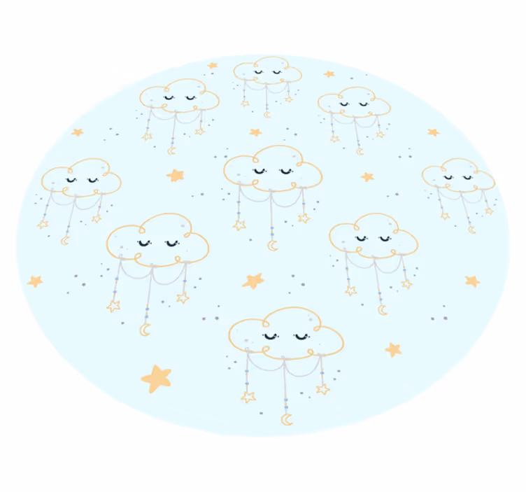 tapis vinyle pour enfants vinylee de nuage endormi - TenStickers
