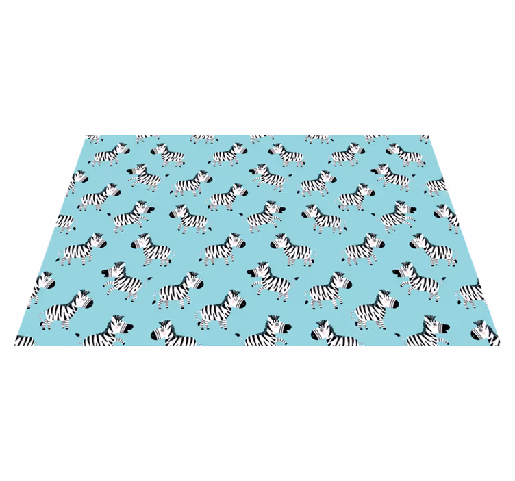 Tapis vinyle pour enfants zèbres de dessin animé - TenStickers