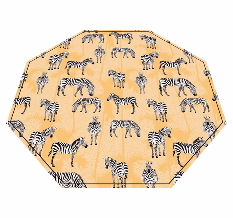 Tapis vinyle motif animal style safari zèbre - TenStickers