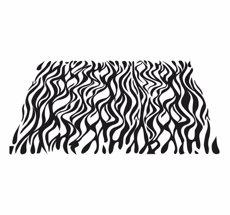 Tapis vinyle motif animal inspiration zébrée - TenStickers