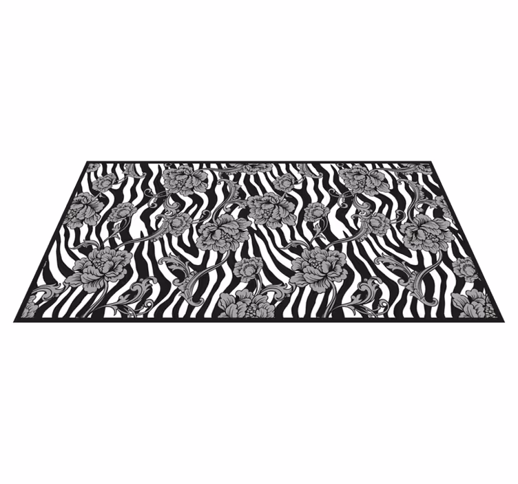 Tapis vinyle plantes contraste botanique - TenStickers