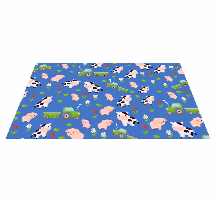 Tapis vinyle autres tapis cour de ferme ludique - TenStickers