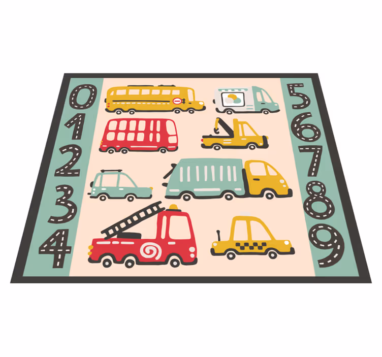 Tapis vinyle pour enfants plaisir des véhicules - TenStickers