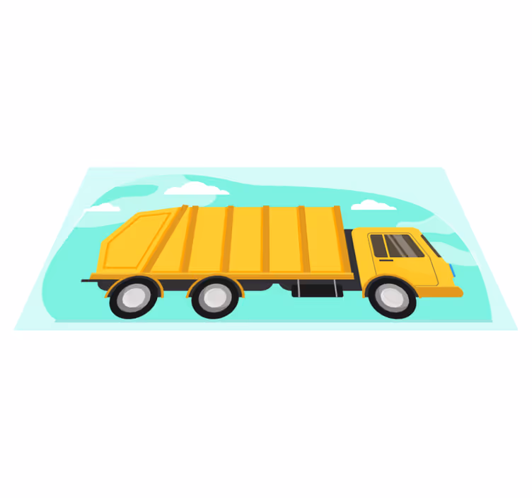 Tapis vinyle autres tapis camion benne cartoon - TenStickers