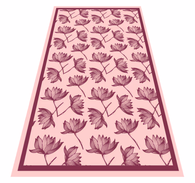 Tapis vinyle plantes décor floral - TenStickers