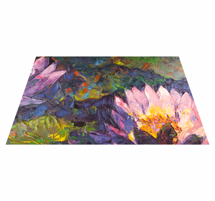Tapis vinyle plantes fleurs impressionnistes - TenStickers