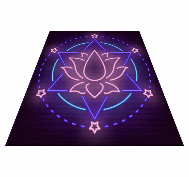 Tapis vinyle salon Applique murale en brique de lotus - TenStickers
