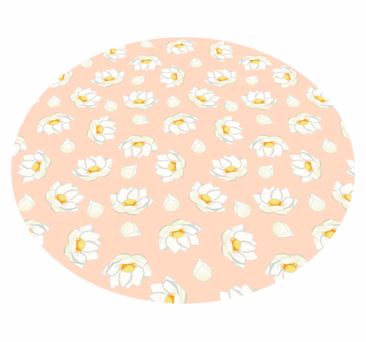 Tapis vinyle plantes fleur florale - TenStickers