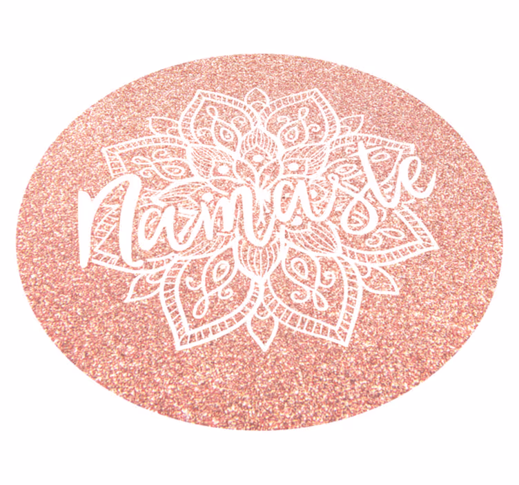 Tapis vinyle mandala motif namaste - TenStickers