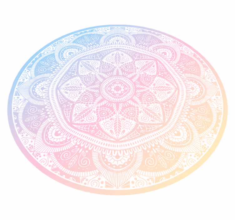 Tapis vinyle mandala vinylee de mandala complexe - TenStickers