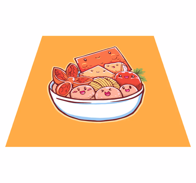 Tapis vinyle cuisine délice de sushi dessins - TenStickers