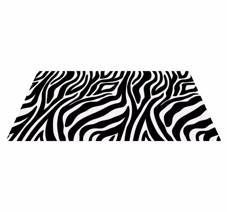 Tapis vinyle motif animal résumé de zèbre - TenStickers