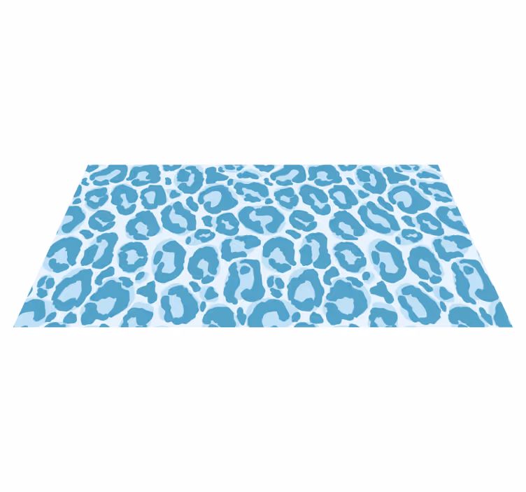 Tapis vinyle motif animal taches de girafe bleues - TenStickers
