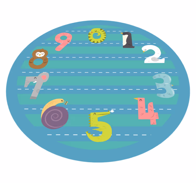 Tapis vinyle pour enfants piste de course circulaire - TenStickers