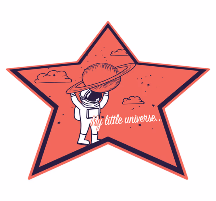 Tapis vinyle pour enfants astronaute explorateur d'étoiles - TenStickers