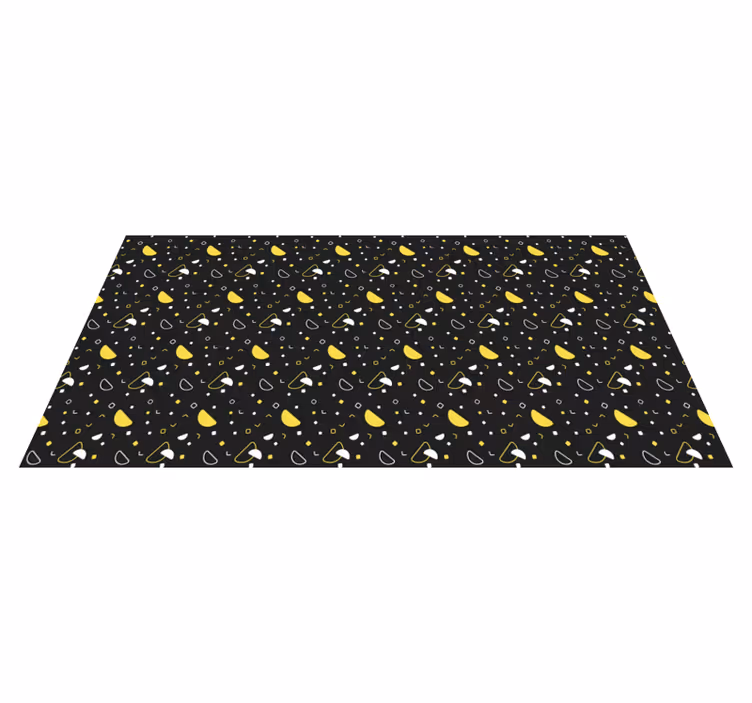Tapis vinyle rayures motif géométrique citron - TenStickers