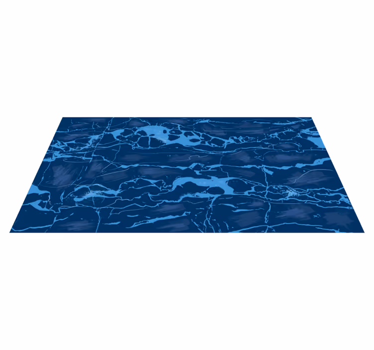 Tapis vinyle couloir moderne marbre bleu - TenStickers