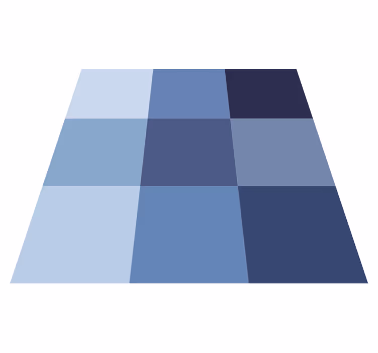 Tapis vinyle geometrique Nuance bleue - TenStickers