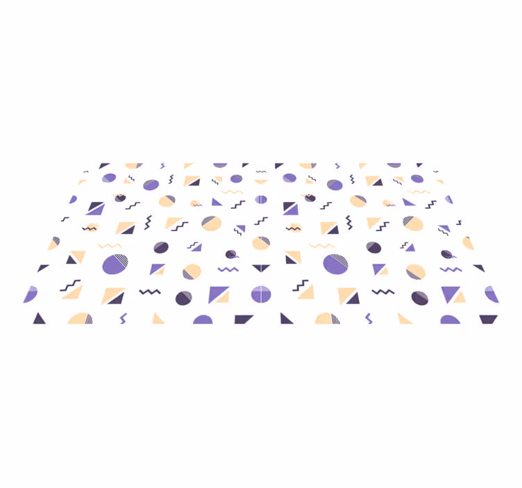Tapis vinyle géométrique motif de formes géométriques - TenStickers
