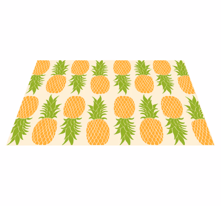 Tapis vinyle plantes motif ananas - TenStickers