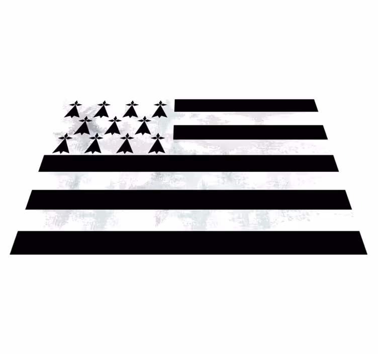 Tapis vinyle chambre drapeau breton - TenStickers