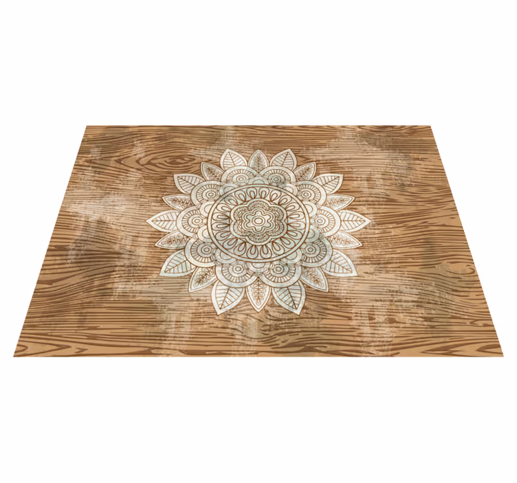 Tapis vinyle mandala point focal mandala - TenStickers