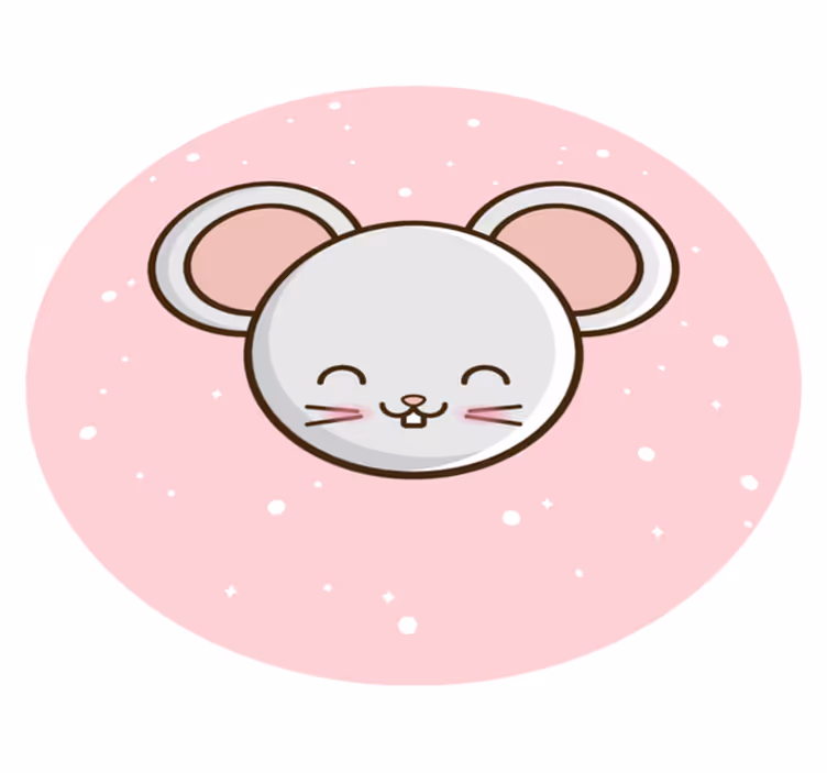 Tapis vinyle pour enfants adorable illustration de souris - TenStickers