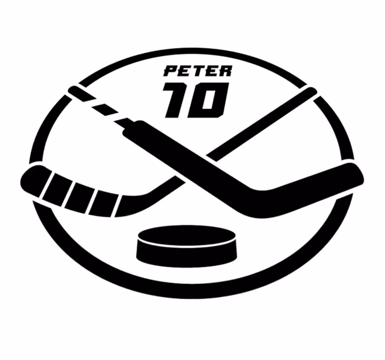Tapis vinyle personnalisé emblème de hockey - TenStickers