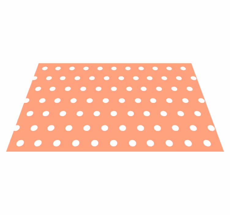 Tapis vinyle chambre pois pêche - TenStickers