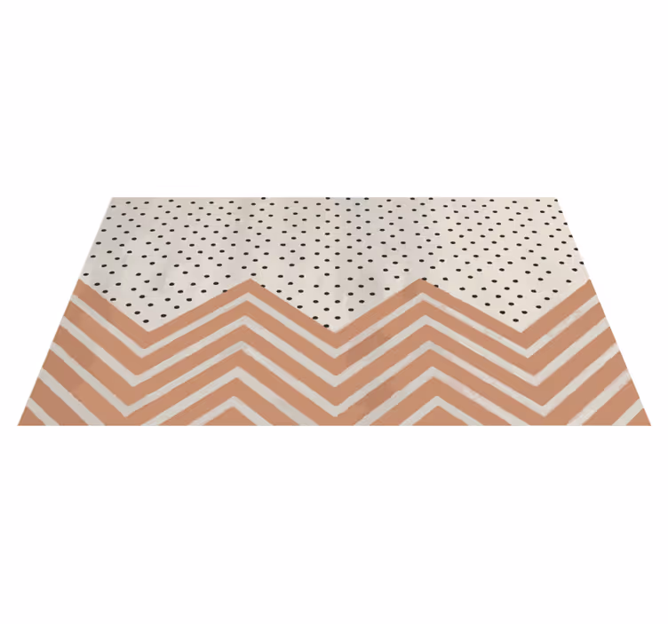 Tapis vinyle géométrique motif en zigzag - TenStickers