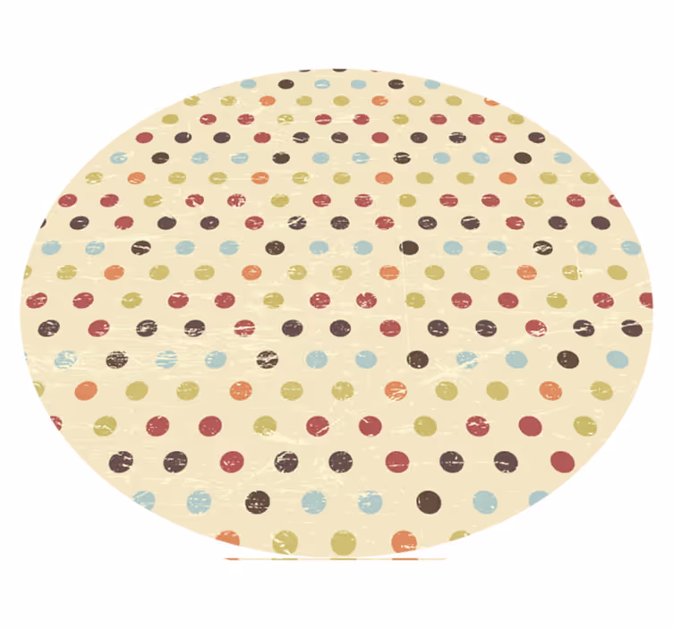 Tapis vinyle texture textiles à pois - TenStickers