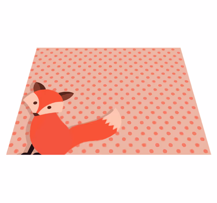 Tapis vinyle pour enfants pois renard - TenStickers