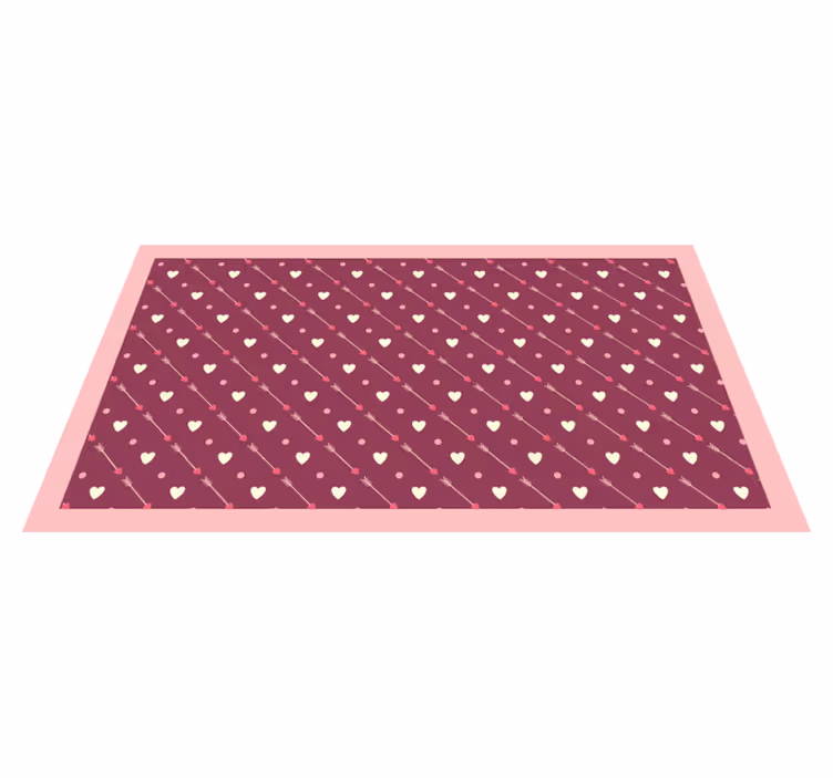 Tapis vinyle autres tapis motif coeur en diagonale - TenStickers