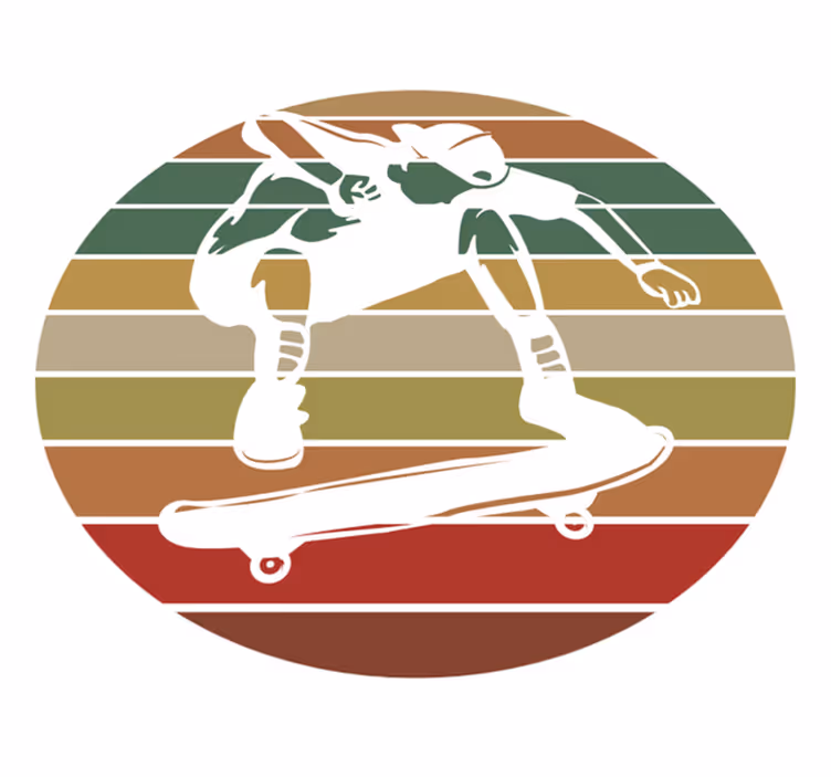 Tapis vinyle ado silhouette de patineur - TenStickers