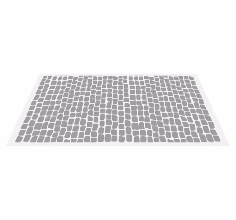 Tapis vinyle carreaux de ciment treillis monochrome - TenStickers