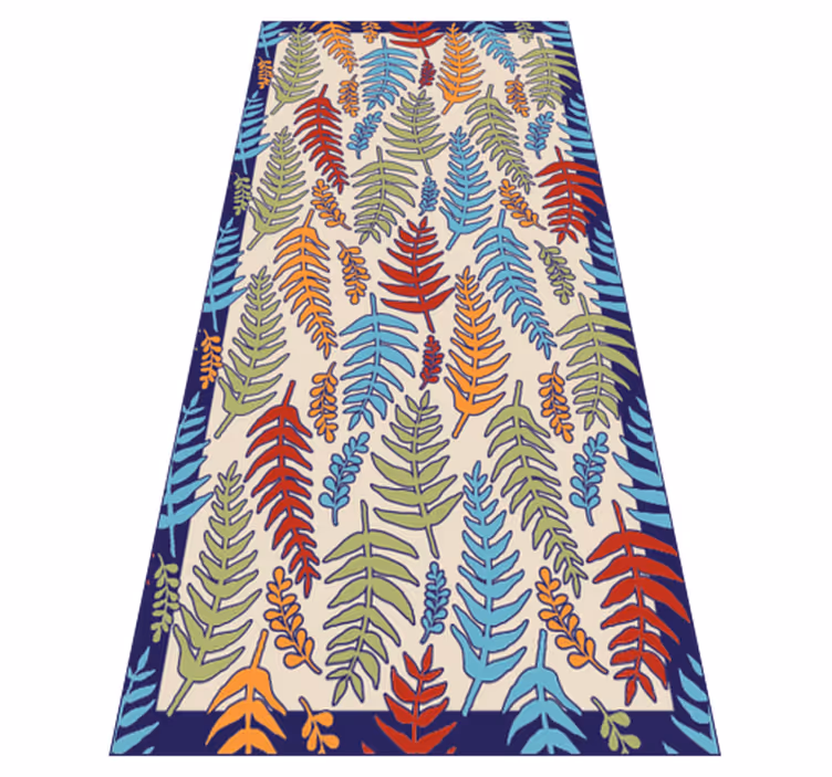 Tapis vinyle plantes rayures botaniques - TenStickers