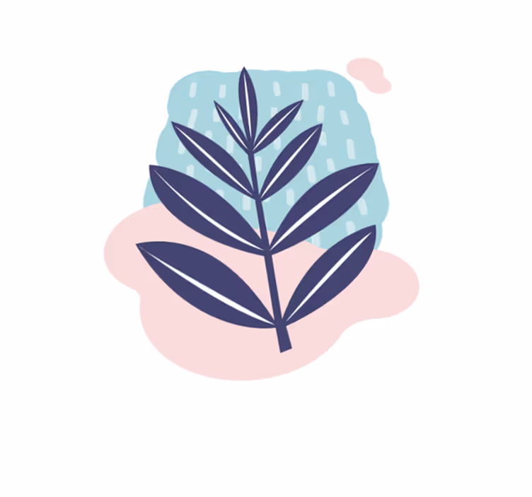 Tapis vinyle nature plante de pluie aquarelle - TenStickers